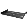 StarTech.com 1U Server Rack Shelf - Universali ventiliuojama konsolinė lentyna 19 inch tinklo įrangos stovui ir spintelei - Tvirtas plienas - Keliamoji galia 44 svarai (20 kg) - 10 colių gylio lentyna, juoda