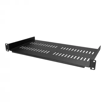 StarTech.com 1U Server Rack Shelf - Universali ventiliuojama konsolinė lentyna 19 inch tinklo įrangos stovui ir spintelei - Tvirtas plienas - Keliamoji galia 44 svarai (20 kg) - 10 colių gylio lentyna, juoda