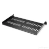 StarTech.com 1U Server Rack Shelf - Universali ventiliuojama konsolinė lentyna 19 inch tinklo įrangos stovui ir spintelei - Tvirtas plienas - Keliamoji galia 44 svarai (20 kg) - 10 colių gylio lentyna, juoda