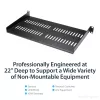 StarTech.com 1U Server Rack Shelf - Universali ventiliuojama konsolinė lentyna 19 inch tinklo įrangos stovui ir spintelei - Tvirtas plienas - Keliamoji galia 44 svarai (20 kg) - 10 colių gylio lentyna, juoda