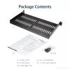 StarTech.com 1U Server Rack Shelf - Universali ventiliuojama konsolinė lentyna 19 inch tinklo įrangos stovui ir spintelei - Tvirtas plienas - Keliamoji galia 44 svarai (20 kg) - 10 colių gylio lentyna, juoda