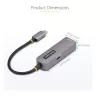 StarTech.com USB-C į Ethernet adapteris 2.5GbE, 100W PD praėjimas, NBASE-T NIC, USB 3.0 Type-C 2.5/1G kelių greičių tinklas, suderinamas su Thunderbolt, Windows ir Mac