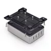 StarTech.com 4 prievadų kelių įrenginių USB-C įkroviklis, 240 W bendra galia, vienas prievadas 140 W EPR, PD 3.1, varžtiniai fiksavimo prievadai, konferencijų salėms, montavimo laikiklis paviršiui