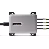 StarTech.com 4 prievadų kelių įrenginių USB-C įkroviklis, 240 W bendra galia, vienas prievadas 140 W EPR, PD 3.1, varžtiniai fiksavimo prievadai, konferencijų salėms, montavimo laikiklis paviršiui