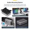 StarTech.com 4 prievadų kelių įrenginių USB-C įkroviklis, 240 W bendra galia, vienas prievadas 140 W EPR, PD 3.1, varžtiniai fiksavimo prievadai, konferencijų salėms, montavimo laikiklis paviršiui