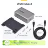 StarTech.com 4 prievadų kelių įrenginių USB-C įkroviklis, 240 W bendra galia, vienas prievadas 140 W EPR, PD 3.1, varžtiniai fiksavimo prievadai, konferencijų salėms, montavimo laikiklis paviršiui