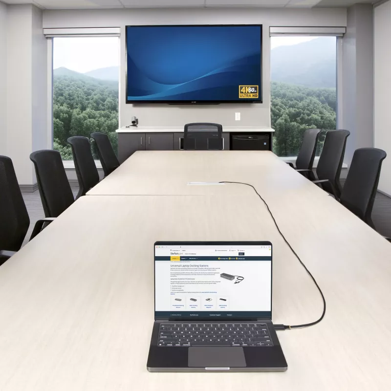 StarTech.com 15m (49.2ft) Aktyvus aukštos spartos HDMI laidas, 4K 60Hz/1440p 144Hz, HDR10/HDCP 2.2/ARC, 18Gbps, UHD HDMI 2.0 laidas TV/monitoriui/ekranui, TPE apvalkalas