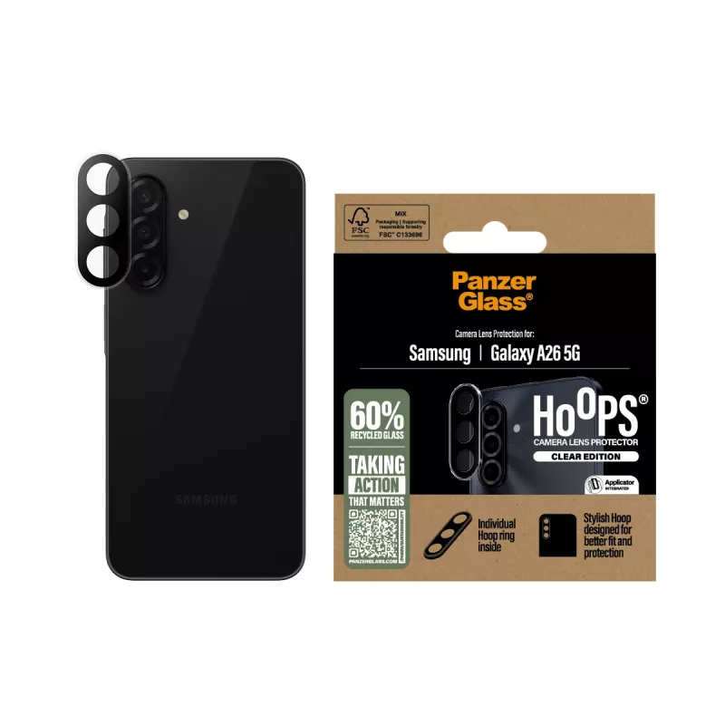 PanzerGlass objektyvo stikliuko apsauga Samsung Galaxy A26 5G, atspari įbrėžimams ir smūgiams