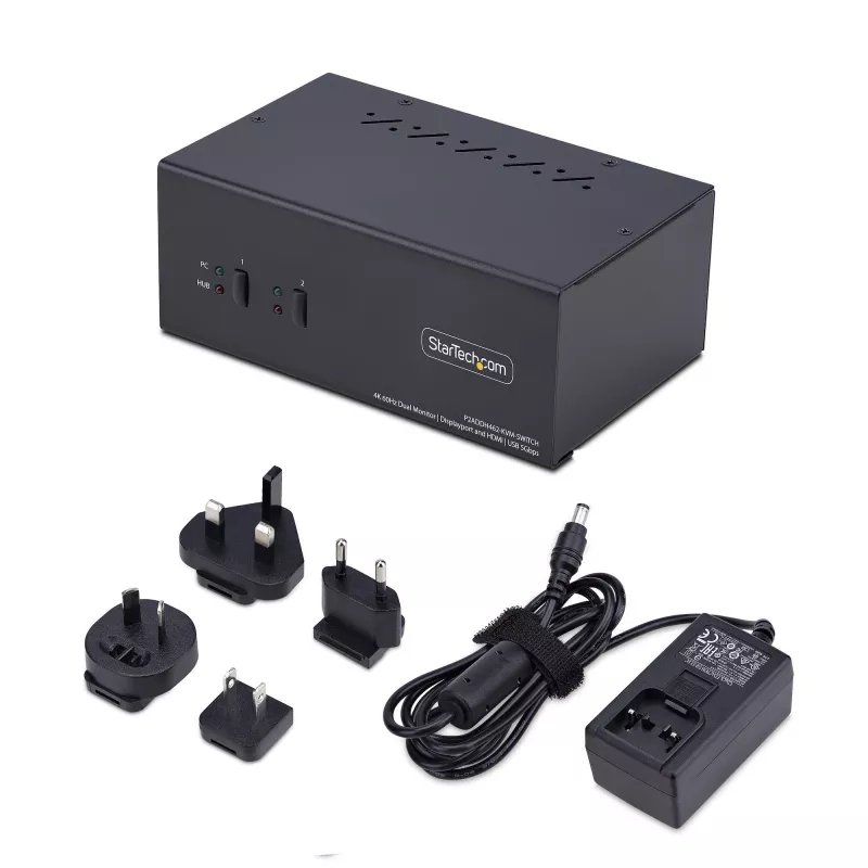 StarTech.com P2ADDH462-KVM-SWITCH – KVM jungiklis, juodas