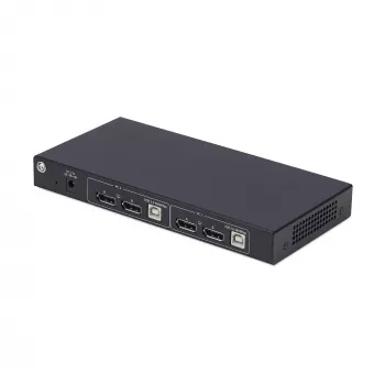 StarTech.com 2 prievadų dviejų monitorių DisplayPort KVM jungiklis su dviejų vaizdų vaizdo matrica, 4K 60Hz, 4x USB šakotuvas, karštųjų klavišų perjungimas, DP 1.2 matrica KVM, TAA atitikmuo
