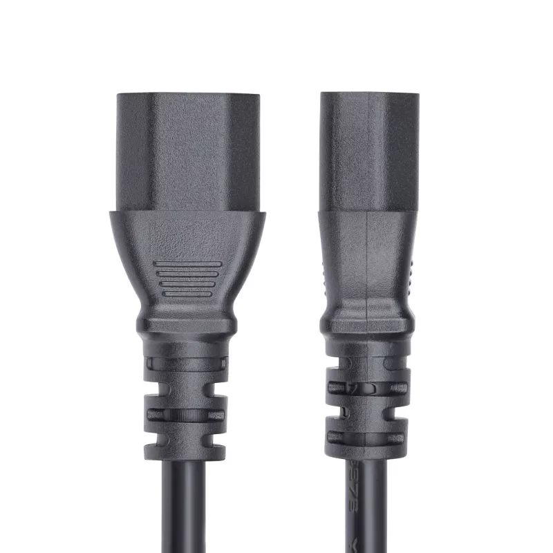 StarTech.com 4,5 m (15 pėdų) maitinimo ilginimo laidas, C14 į C13 PDU maitinimo laidas, 15A 250V, 14AWG, kintamosios srovės kabelis PDU / maitinimo šaltiniui, KEMA-KEUR sertifikuotas
