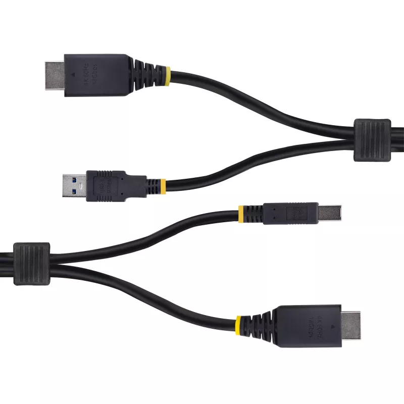 StarTech.com 10ft (3m) HDMI ir USB 5Gbps KVM laidas, 4K 60Hz, HDMI 2.0 ir USB kombinuotas laidas KVM jungikliams