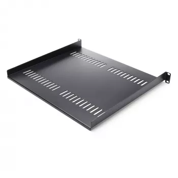 StarTech.com 1U serverinė lentyna – universali ventiliuojama konsolinė lentyna 19 inch tinklo įrangos stovui – plieninė, 20 kg talpa, 16 colių gylio, juoda