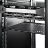 StarTech.com 1U serverinė lentyna – universali ventiliuojama konsolinė lentyna 19 inch tinklo įrangos stovui – plieninė, 20 kg talpa, 16 colių gylio, juoda