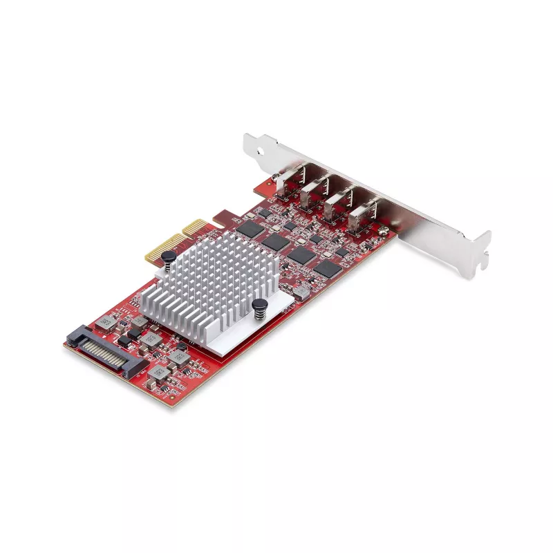 StarTech.com 4 prievadų USB Type-C PCIe kortelė, USB 3.2 10Gbps, USB-C PCI Express plėtimosi kortelė, 4 nepriklausomi USB valdikliai, Windows/Linux/macOS, TAA atitiktis
