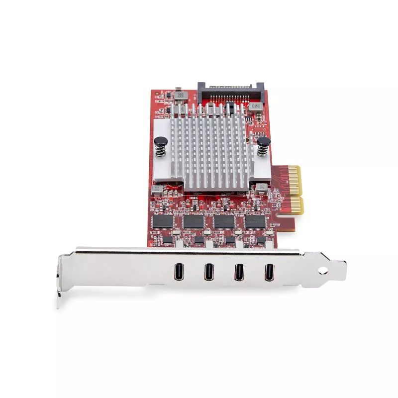 StarTech.com 4 prievadų USB Type-C PCIe kortelė, USB 3.2 10Gbps, USB-C PCI Express plėtimosi kortelė, 4 nepriklausomi USB valdikliai, Windows/Linux/macOS, TAA atitiktis