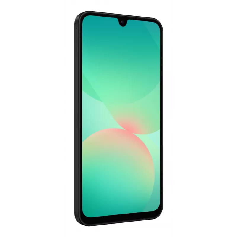 Samsung Galaxy A26 5G Enterprise Edition, 17 cm (6,7 colio) Super AMOLED ekranas, 1080x2340 pikselių, 6 GB RAM, 128 GB atminties, 50 MP kamera, juoda