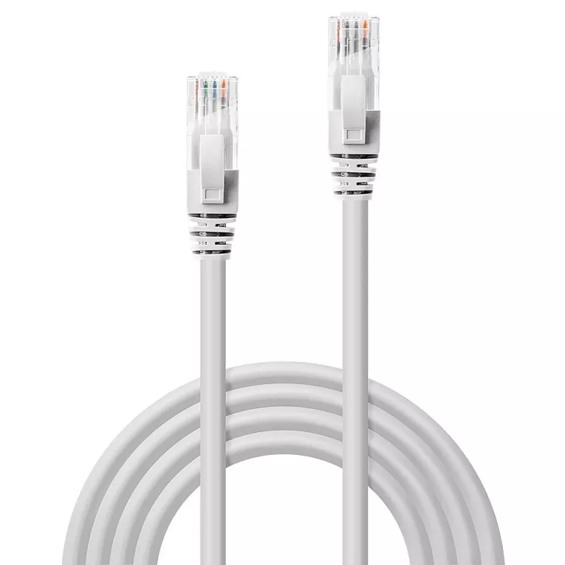 Tinklo kabelis Lindy 5m Cat.6 RJ-45 U/UTP Baltas