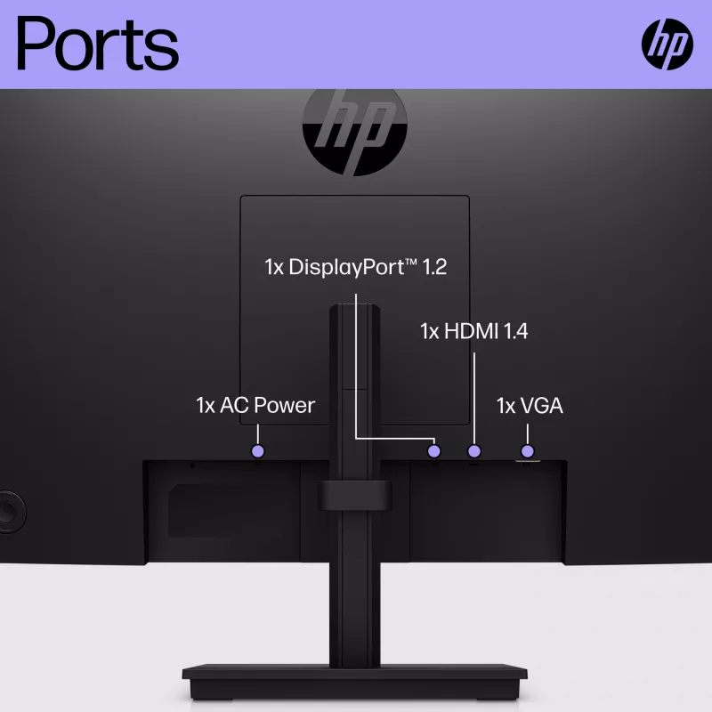 HP P22h G5 FHD Monitor, 54.6 cm (21.5 colio), 1920 x 1080 pikselių, Full HD, IPS, 5 ms, juodas