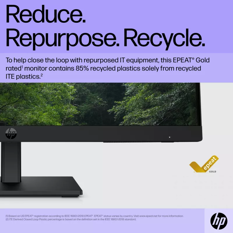 HP P22h G5 FHD Monitor, 54.6 cm (21.5 colio), 1920 x 1080 pikselių, Full HD, IPS, 5 ms, juodas