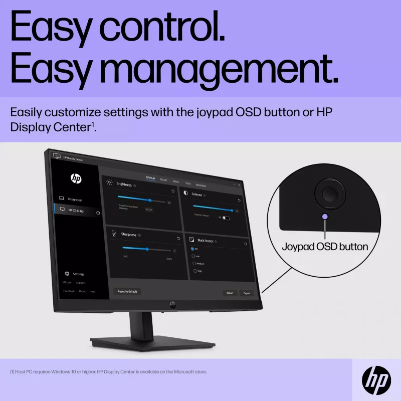 HP P22h G5 FHD Monitor, 54.6 cm (21.5 colio), 1920 x 1080 pikselių, Full HD, IPS, 5 ms, juodas