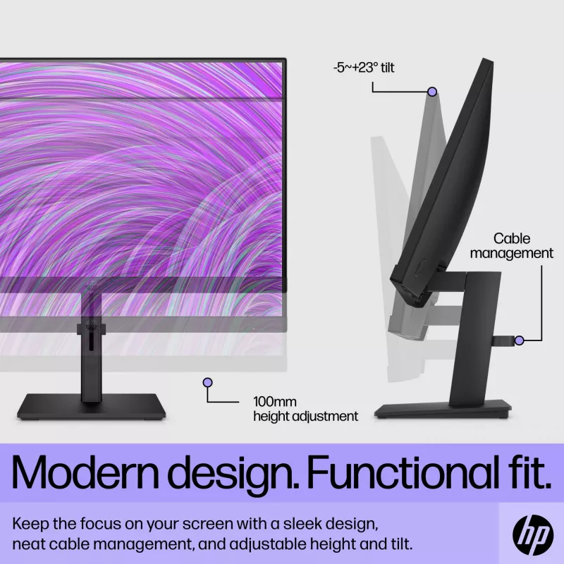 HP P22h G5 FHD Monitor, 54.6 cm (21.5 colio), 1920 x 1080 pikselių, Full HD, IPS, 5 ms, juodas