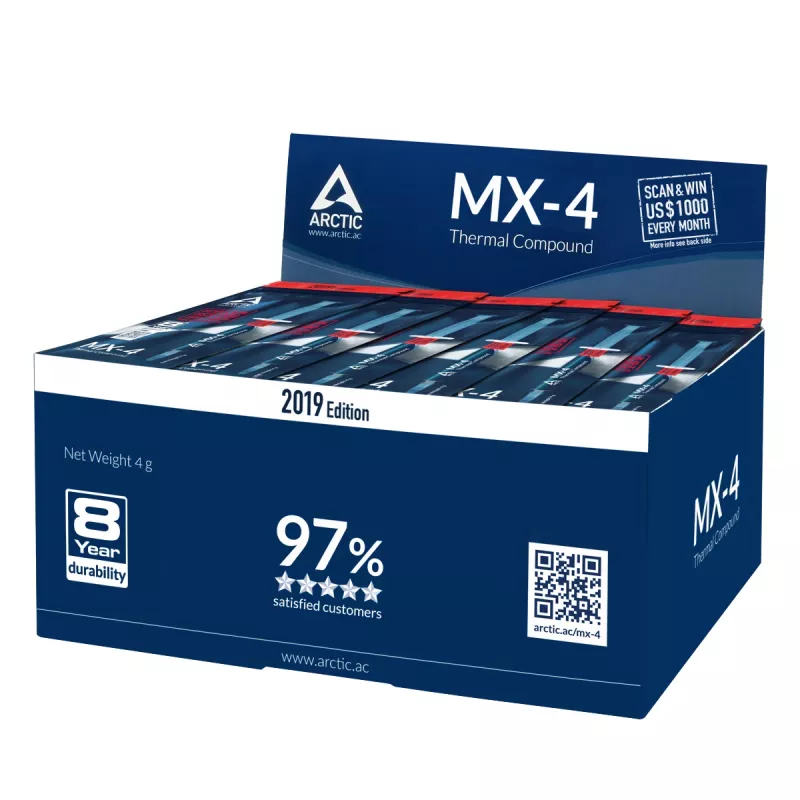 ARCTIC MX-4 (4 g) 2019 m. leidimas – Aukštos kokybės šiluminė pasta