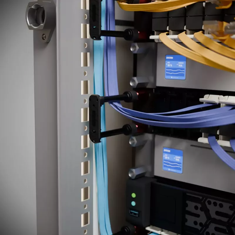 Kabelių tvarkymo panelė PATCHBOX Patchcatch Solo 24 vnt. komplektas Juoda Raudona
