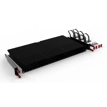 Kabelių valdymo plokštė PATCHBOX One PONEFRAME 19 col. juoda