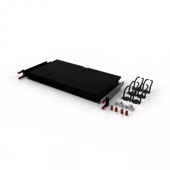 Kabelių valdymo plokštė PATCHBOX One PONEFRAME 19 col. juoda