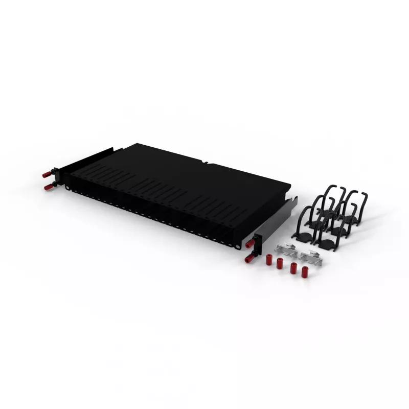 Kabelių valdymo plokštė PATCHBOX One PONEFRAME 19 col. juoda