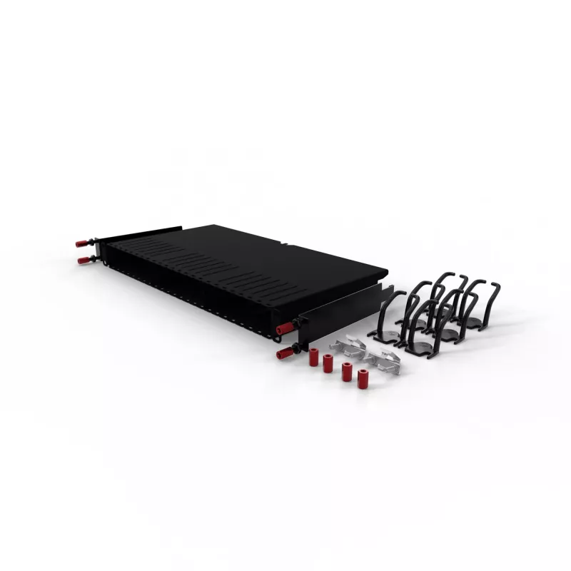 Kabelių valdymo plokštė PATCHBOX One PONEFRAME 19 col. juoda