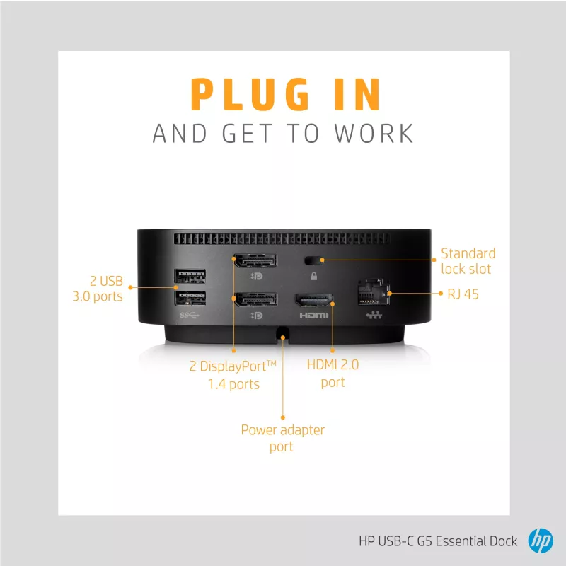 Dokavimo stotelė HP USB-C G5 Essential Dock