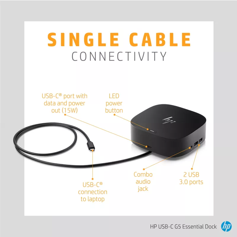 Dokavimo stotelė HP USB-C G5 Essential Dock