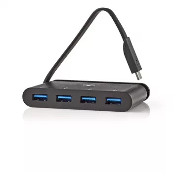 USB centras Nedis TCARF200BK USB 3.2 Gen 1 Type-C juodas