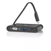 Nedis TCARF220BK USB-C adapteris USB 3.1, USB Type-A / USB Type-C / 1x VGA, juodas