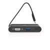Nedis TCARF220BK USB-C adapteris USB 3.1, USB Type-A / USB Type-C / 1x VGA, juodas