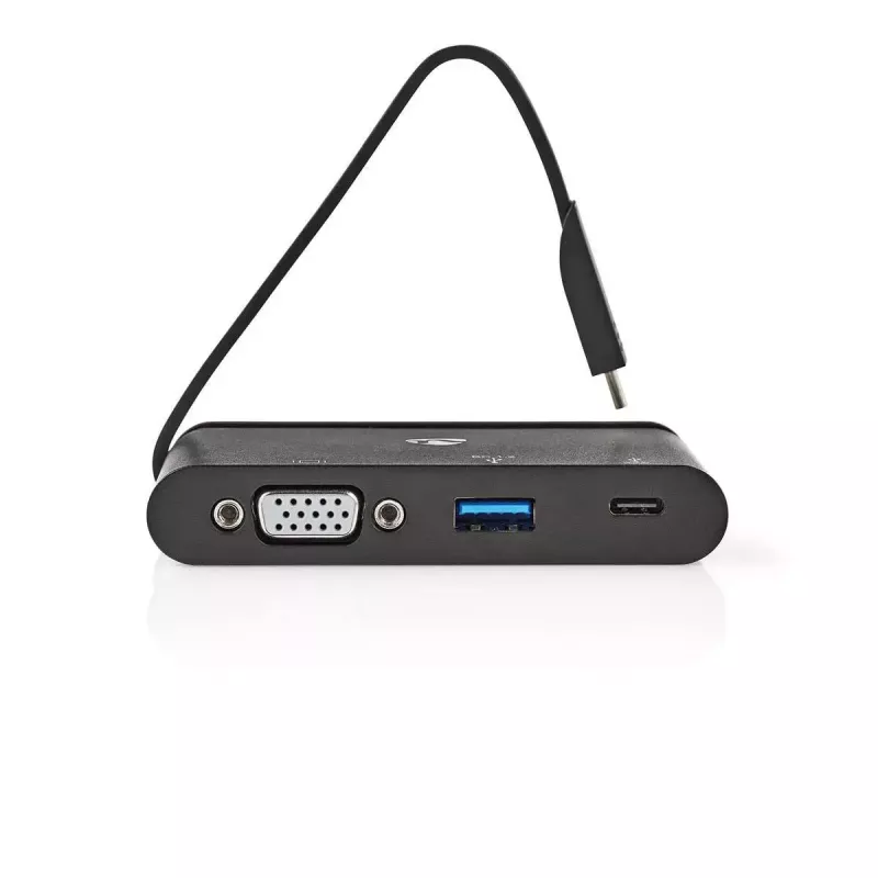 Nedis TCARF220BK USB-C adapteris USB 3.1, USB Type-A / USB Type-C / 1x VGA, juodas