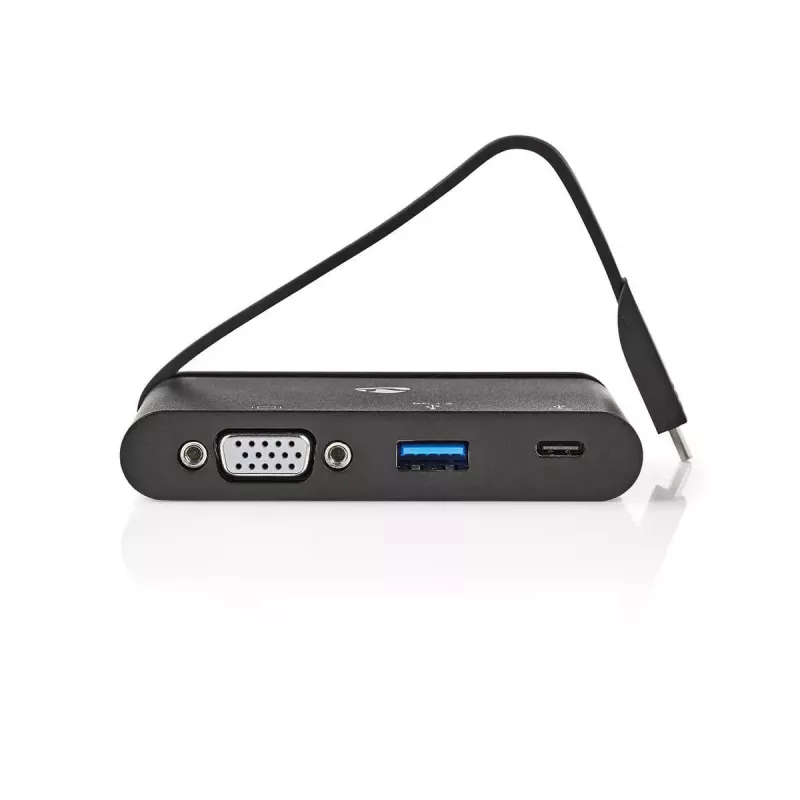 Nedis TCARF220BK USB-C adapteris USB 3.1, USB Type-A / USB Type-C / 1x VGA, juodas