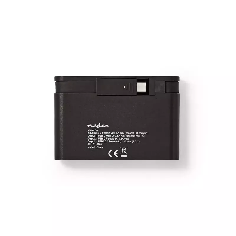 Nedis TCARF220BK USB-C adapteris USB 3.1, USB Type-A / USB Type-C / 1x VGA, juodas