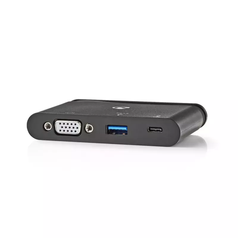 Nedis TCARF220BK USB-C adapteris USB 3.1, USB Type-A / USB Type-C / 1x VGA, juodas