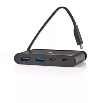 Nedis TCARF250BK USB 3.2 Gen 1 Type-C centrinis įrenginys (hub) juodas