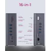 ICY BOX IB-DK2262AC laidinė USB 3.2 Gen 1 (3.1 Gen 1) Type-C dokų stotelė, antracitinė