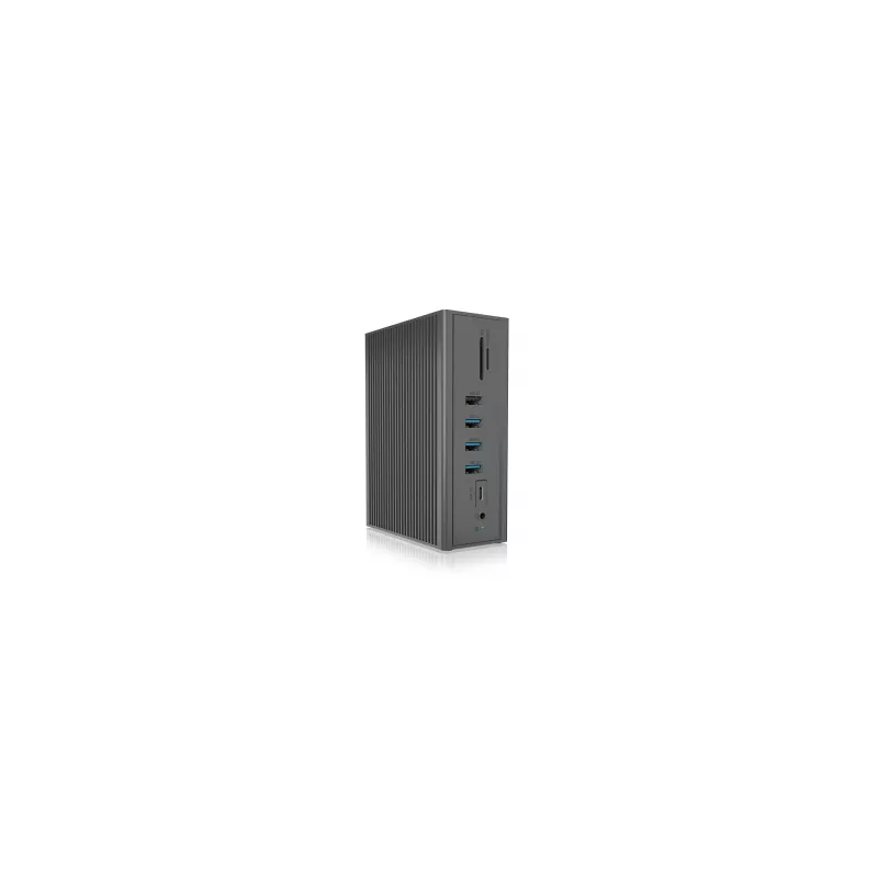 ICY BOX IB-DK2262AC laidinė USB 3.2 Gen 1 (3.1 Gen 1) Type-C dokų stotelė, antracitinė