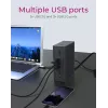 ICY BOX IB-DK2262AC laidinė USB 3.2 Gen 1 (3.1 Gen 1) Type-C dokų stotelė, antracitinė