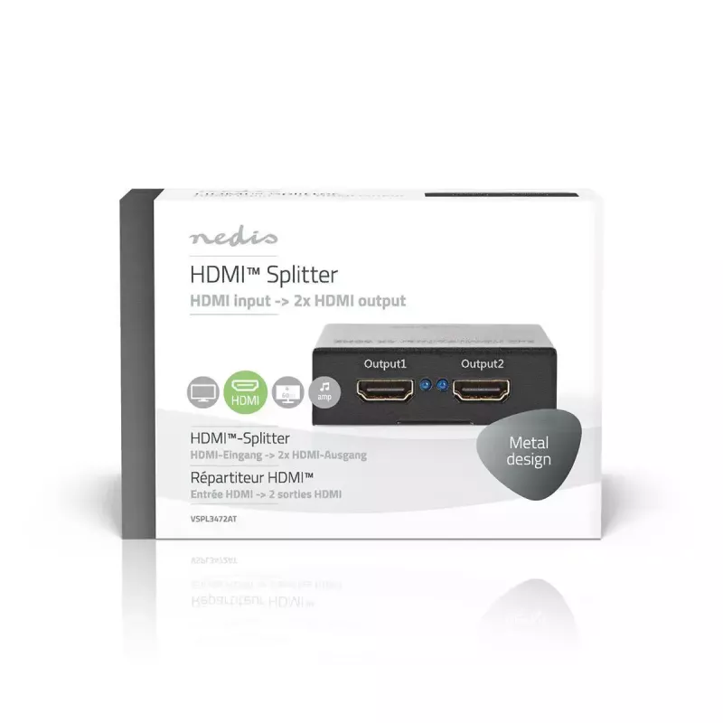 HDMI vaizdo skirstytuvas Nedis VSPL3472AT 4K Ultra HD