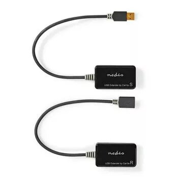 Nedis USB 2.0 aktyvus ilginimo adapteris A kištukas – A lizdas 50.0 m juodas