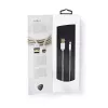 Mobiliojo telefono kabelis Nedis CCTB39300AL30 aliuminis 3 m USB A Lightning