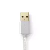 Mobiliojo telefono kabelis Nedis CCTB39300AL30 aliuminis 3 m USB A Lightning
