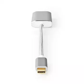 Vaizdo kabelio adapteris Nedis CCTB64480AL02 0,2 m USB Type-C DisplayPort sidabrinis